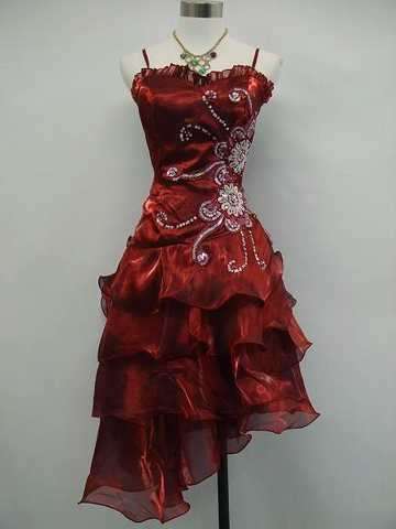 De Luxe Abendkleid Cocktailkleid Brautkleid Weinrot Gr.34 - Gr.64 von Modekarusell